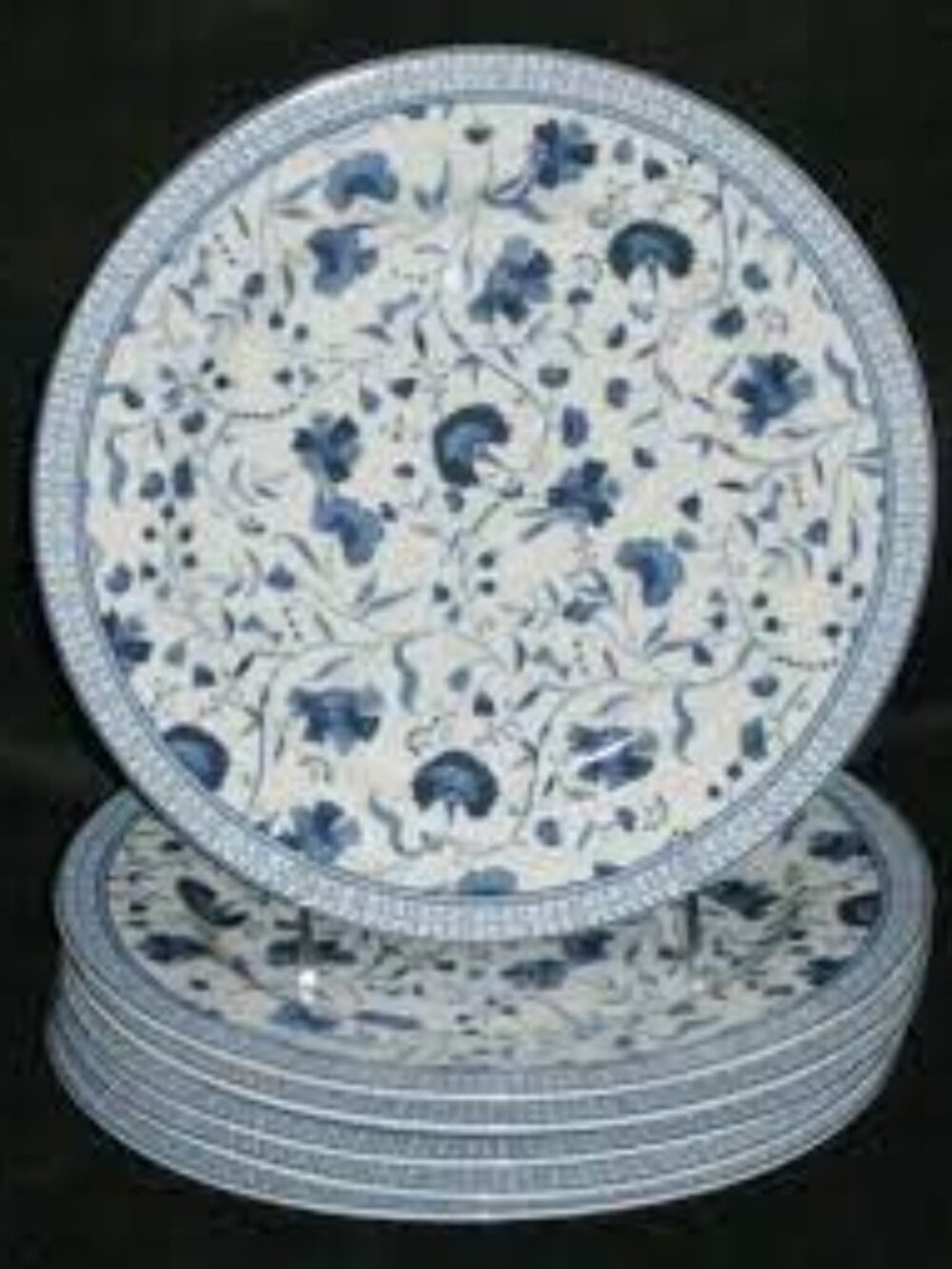 Ralph Lauren Macau 4 blue white floral salad dessert plate set Nwt